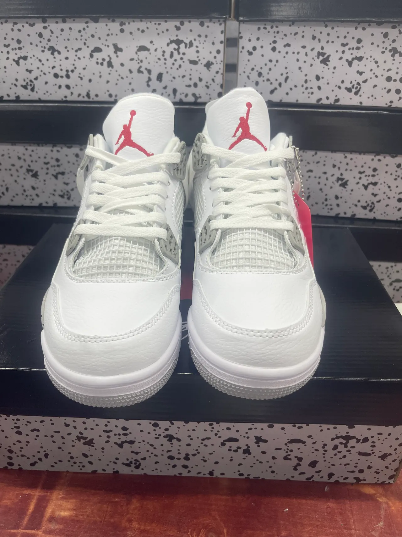 Air Jordan 4 White Speckle Basketball Shoes 6