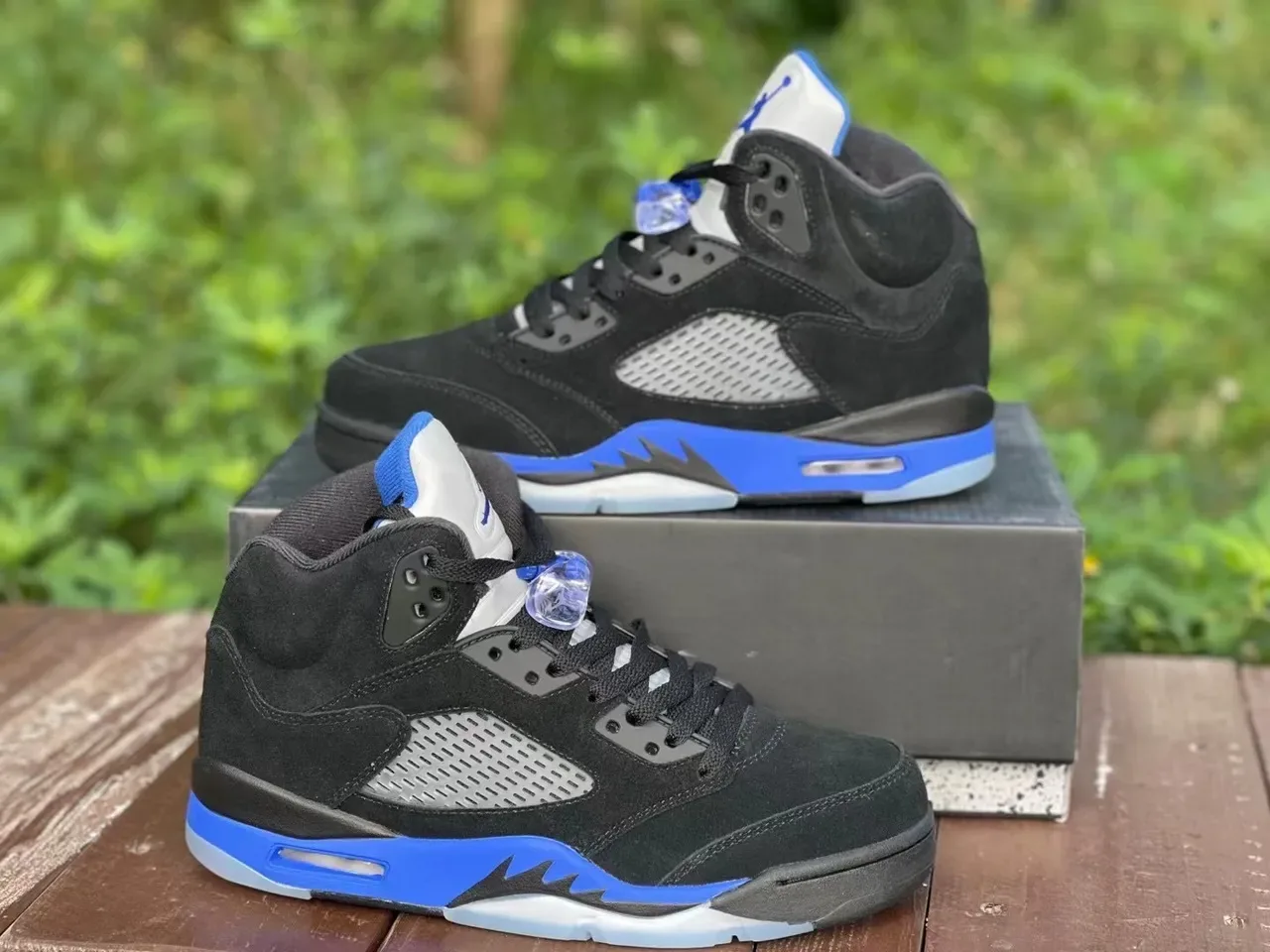 Air Jordan 5 Black Royal Blue White Chaussures de basketball 3