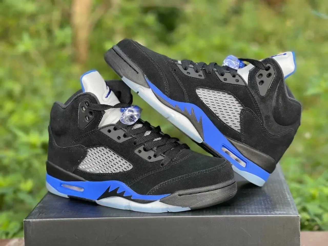 Air Jordan 5 Black Royal Blue White Chaussures de basketball 5