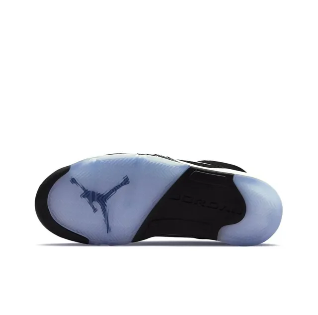 Air Jordan 5 Black White Light Blue Basketball Shoes 2