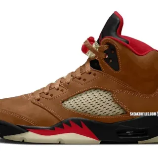 Air Jordan 5 Tan Red Black 篮球鞋