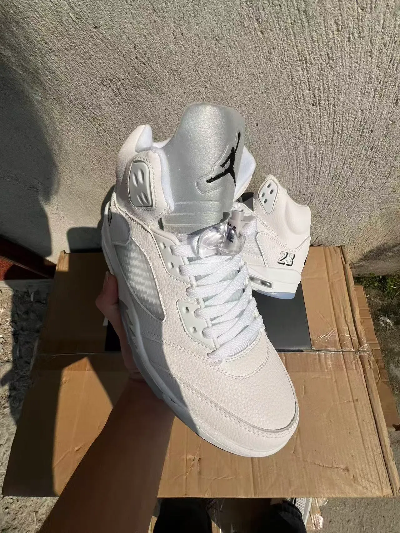 Air Jordan 5 White '23' Tênis de Basquete 2