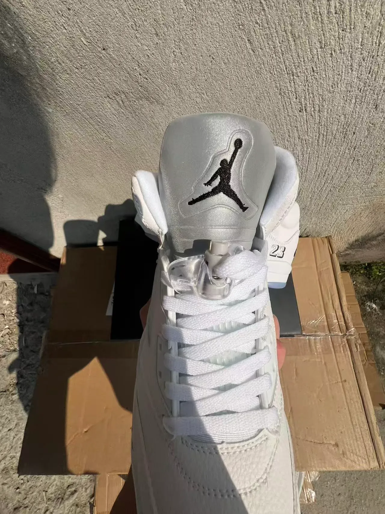Air Jordan 5 White '23' Tênis de Basquete 4
