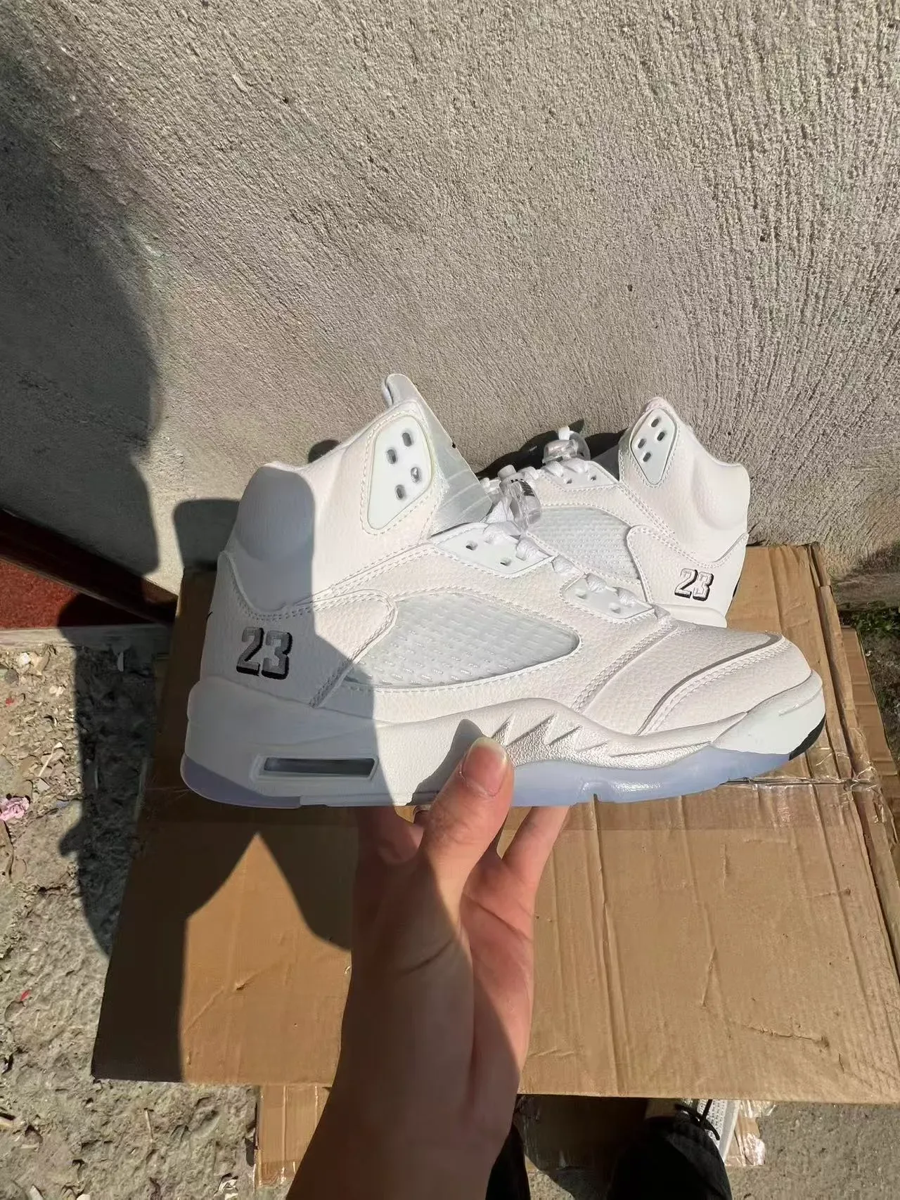 Air Jordan 5 White '23' Tênis de Basquete 7