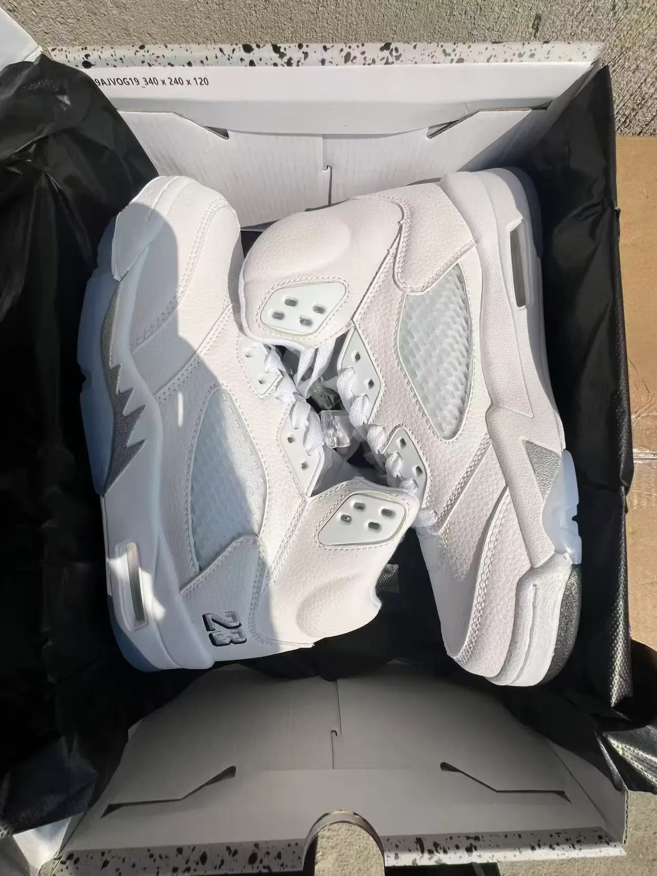 Air Jordan 5 White '23' Tênis de Basquete 9