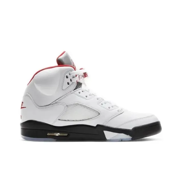 Air Jordan 5 Chaussures de Basketball Blanc Rouge Noir 6