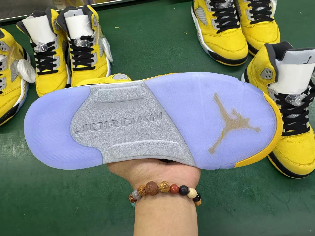 Air Jordan 5 Yellow Suede High-Top Basketball Shoes 5