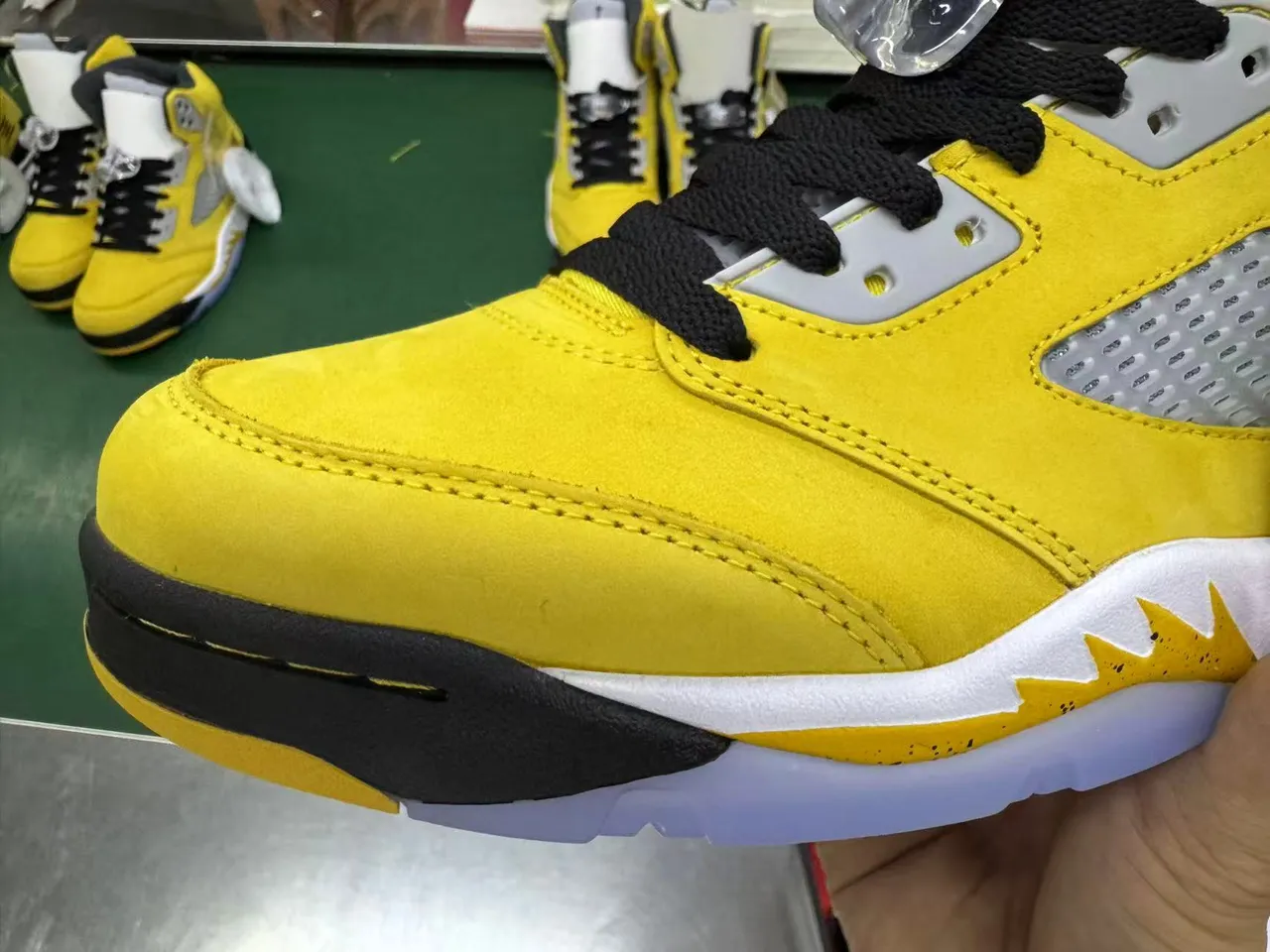 Air Jordan 5 Yellow Suede High-Top Basketball Shoes 7