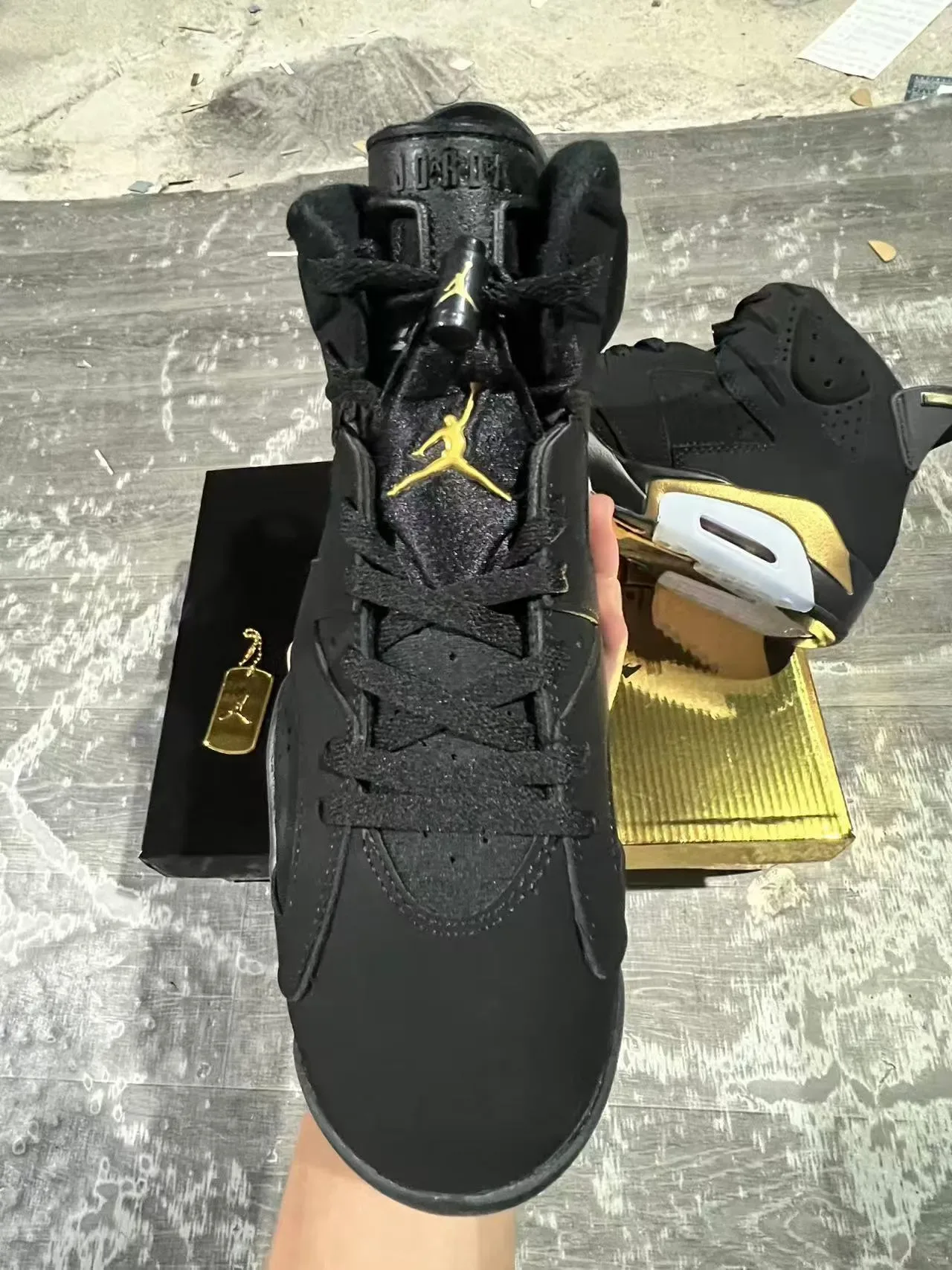 Air Jordan 6 Noir Doré Translucide Air Chaussures de Basket 3