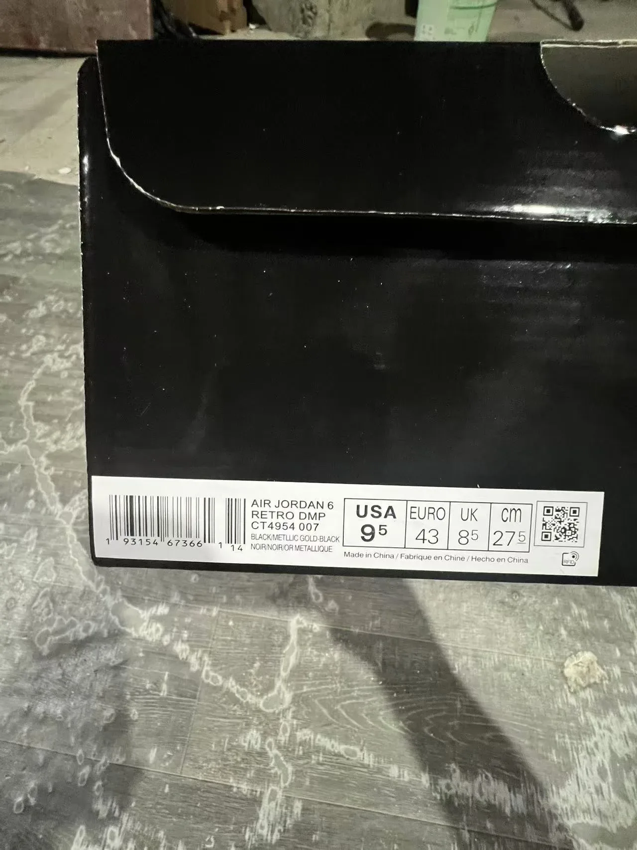Air Jordan 6 Noir Doré Translucide Air Chaussures de Basket 10