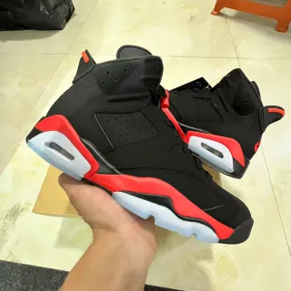 Air Jordan 6 Black Red White Basketball Shoes