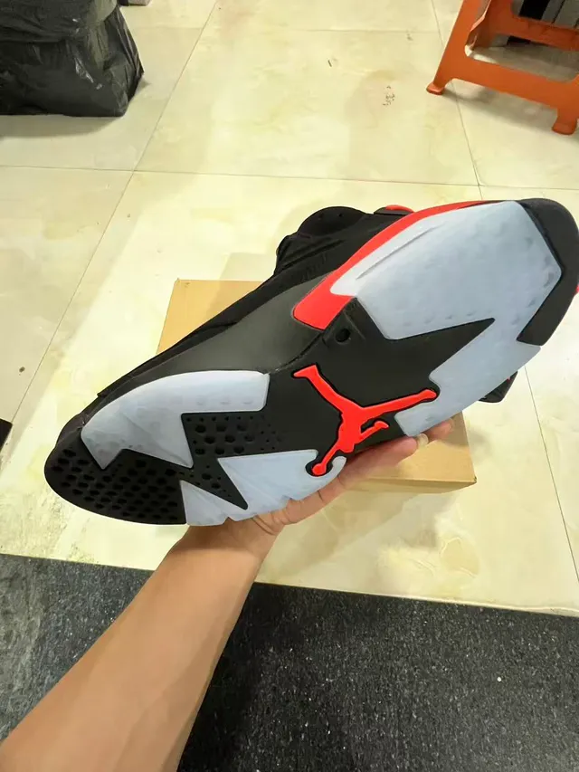 Air Jordan 6 Black Red White Basketball Shoes 6