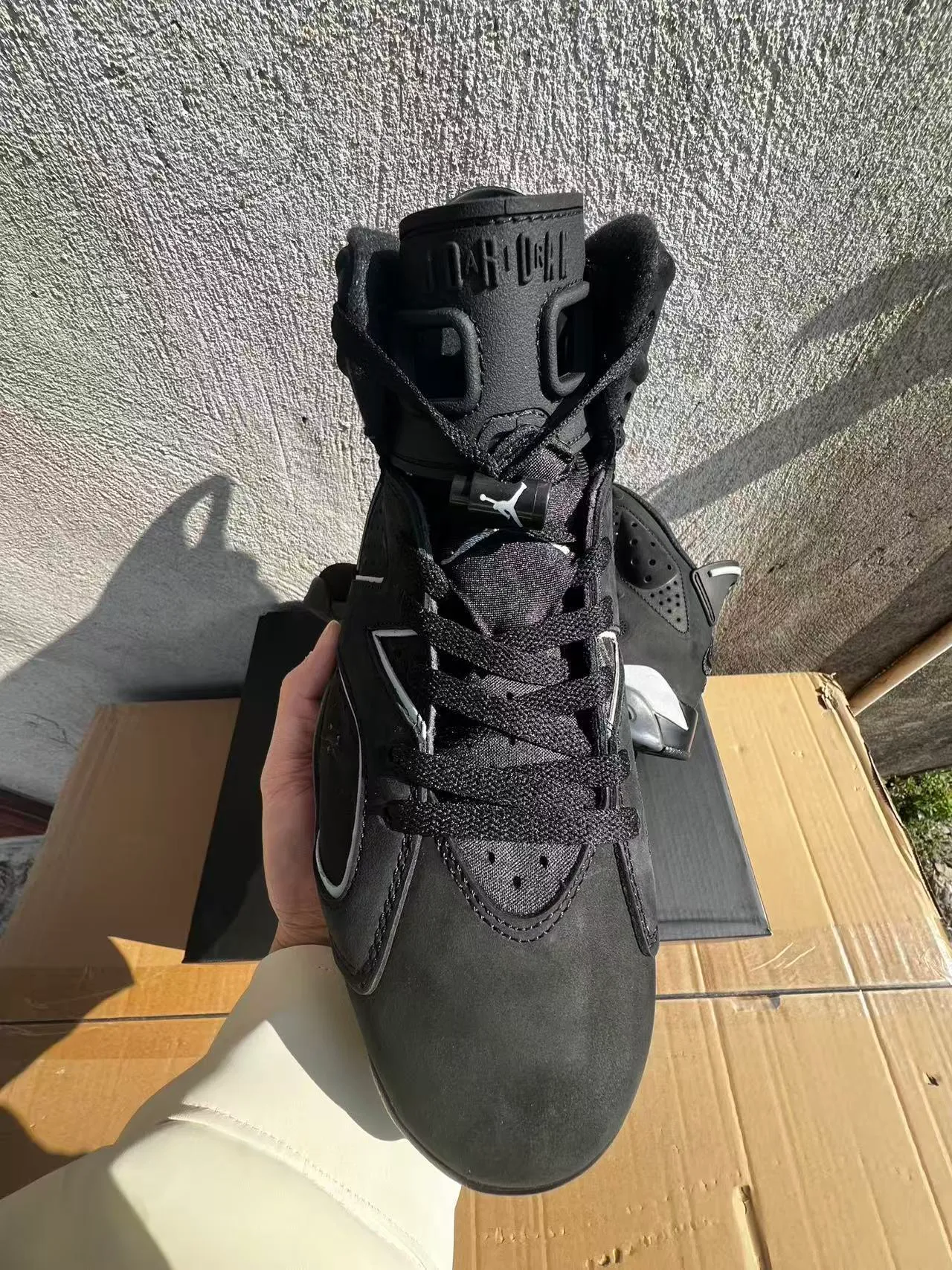 Air Jordan 6 Black White Silver Basketball Shoes 3