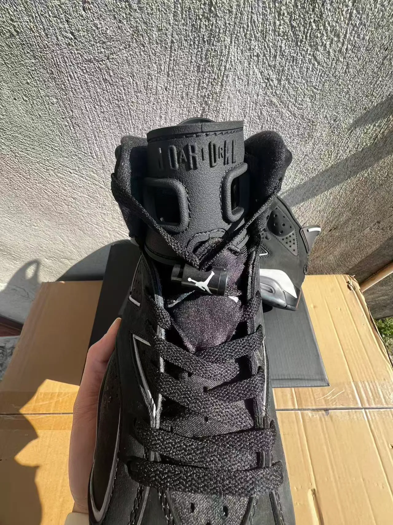 Air Jordan 6 Black White Silver Basketball Shoes 4