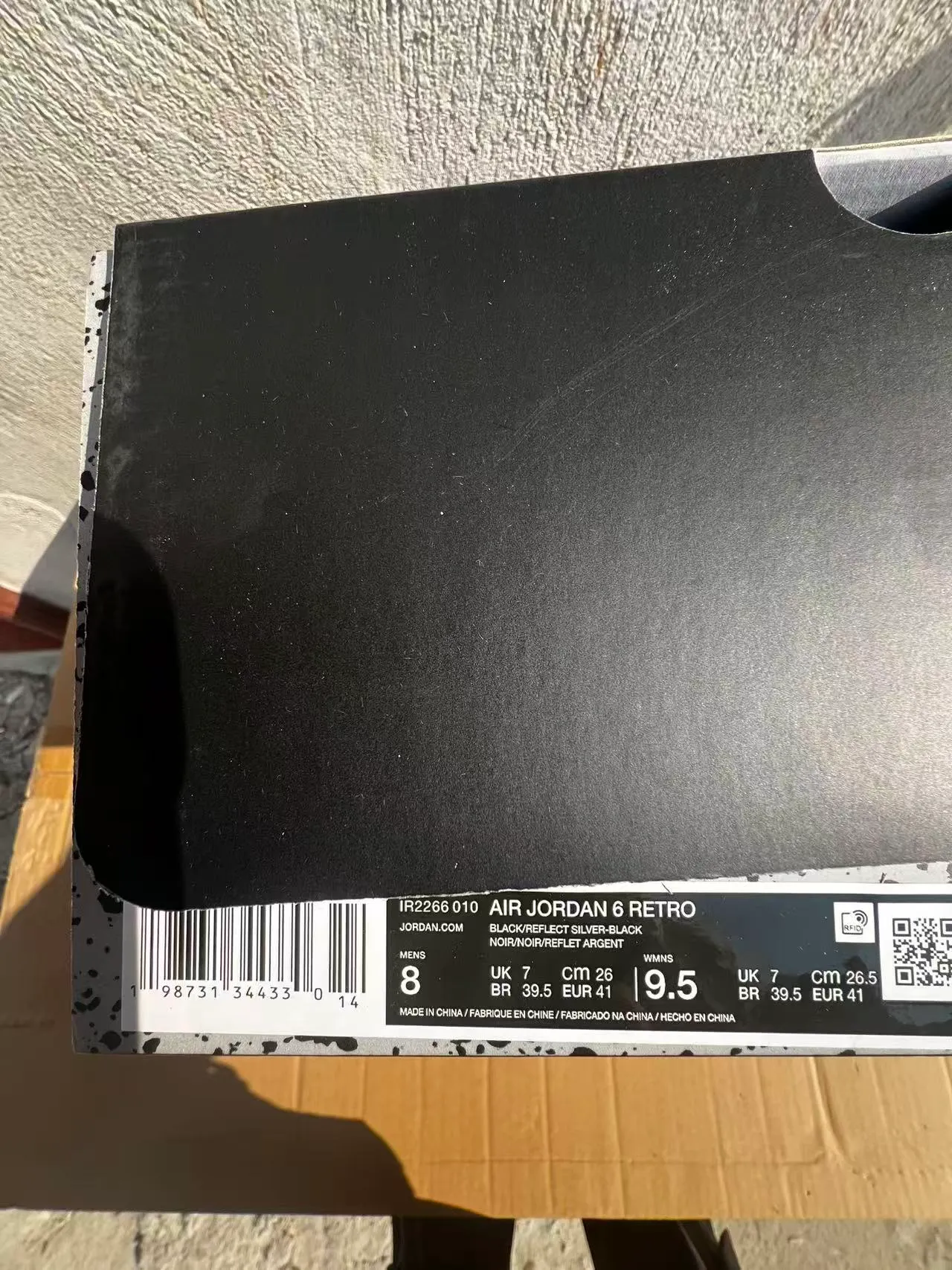 Air Jordan 6 Black White Silver Basketball Shoes 10