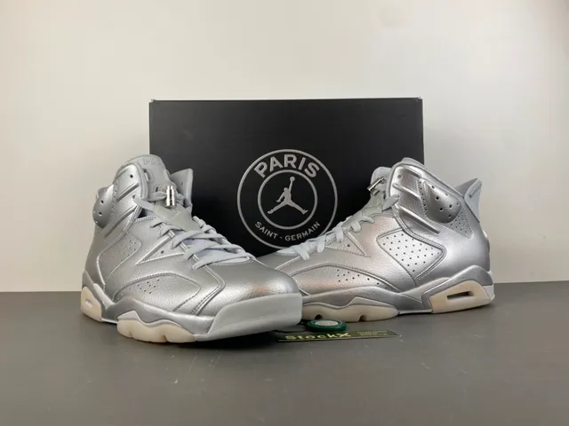 Air Jordan 6 Metallic Silver Basketball Shoes 13
