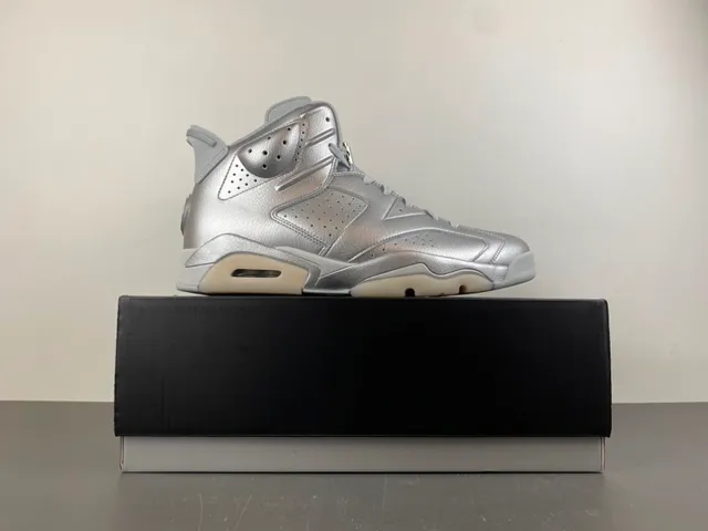 Air Jordan 6 Metallic Silver Basketball Shoes 15