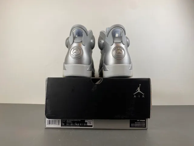 Air Jordan 6 Metallic Silver Basketball Shoes 17