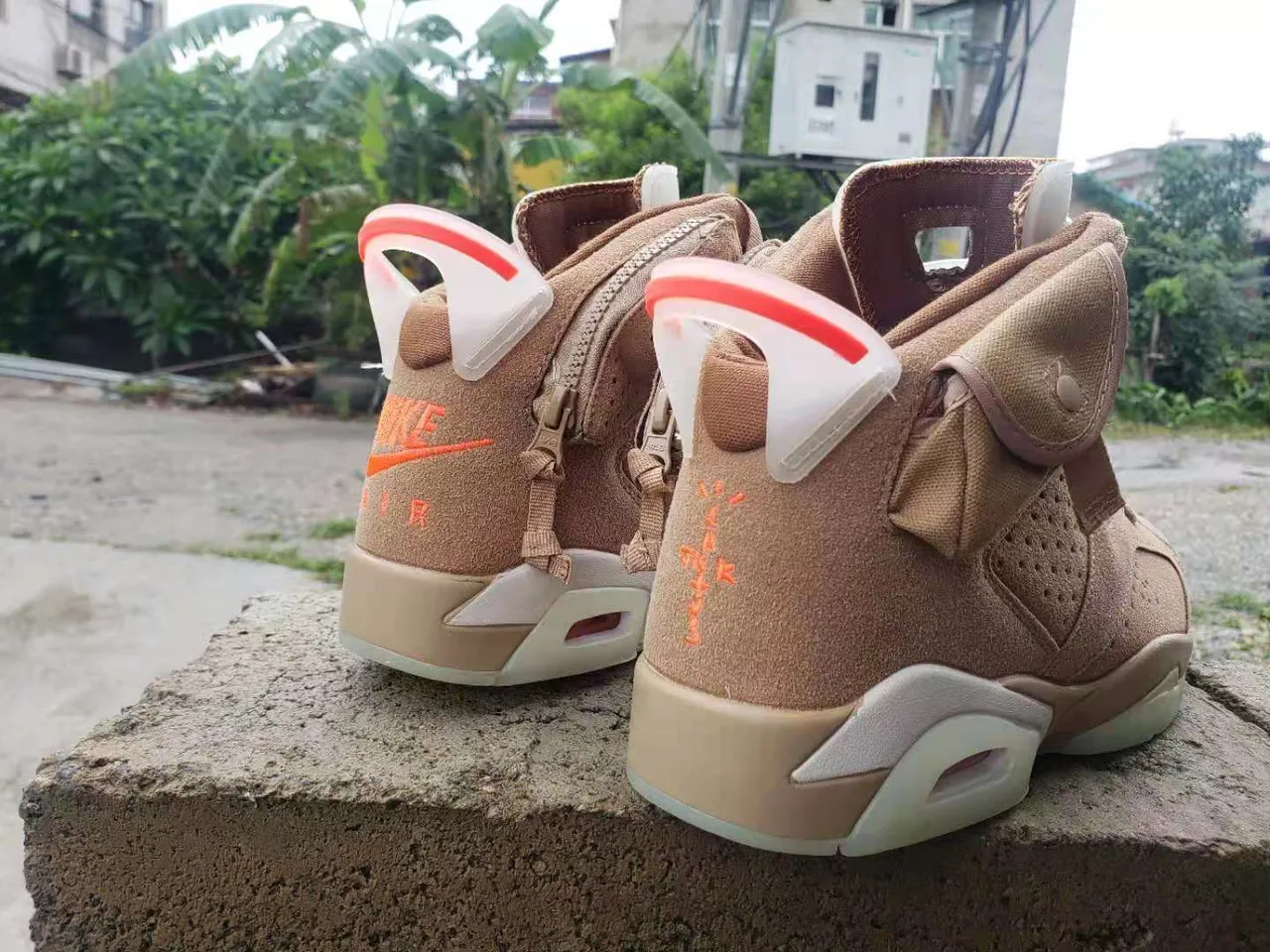 Air Jordan 6 Travis Scott Tan Suede Basketball Shoes 5