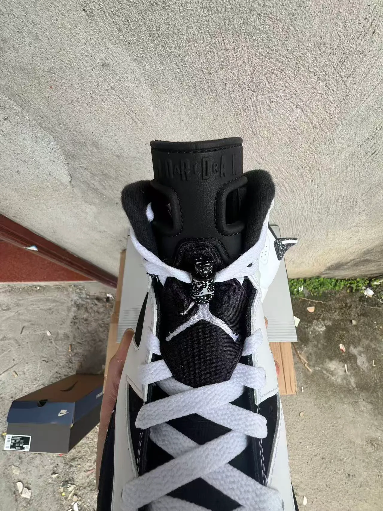 Air Jordan 6 White Black Speckle Basketball Shoes 4
