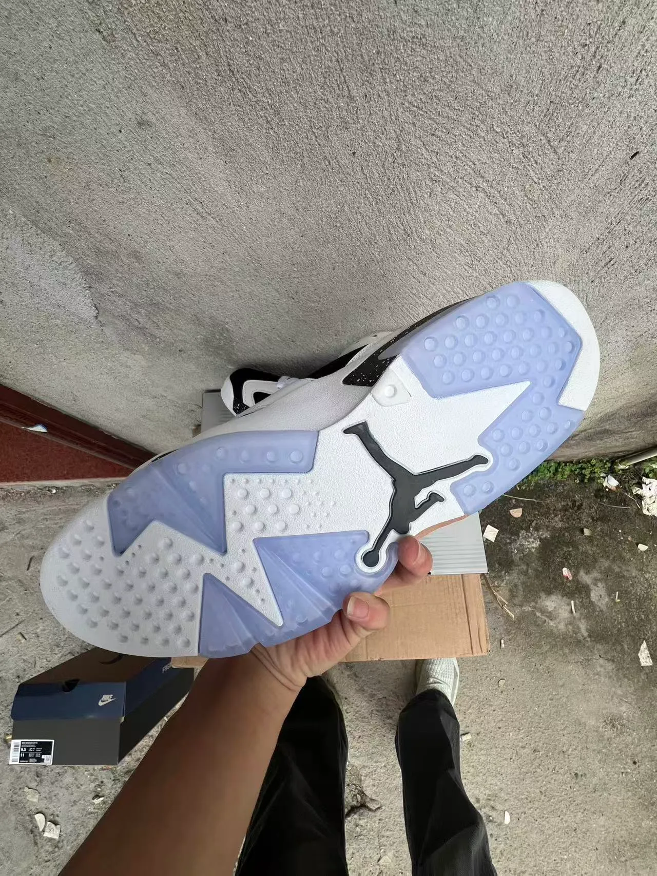 Air Jordan 6 White Black Speckle Basketball Shoes 6