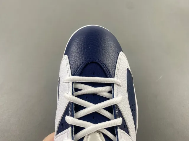 Air Jordan 6 White Navy Basketball Shoes 8