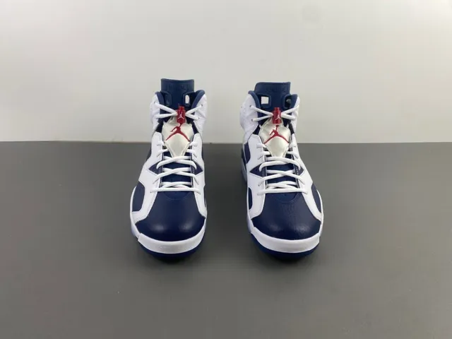 Air Jordan 6 White Navy Basketball Shoes 11