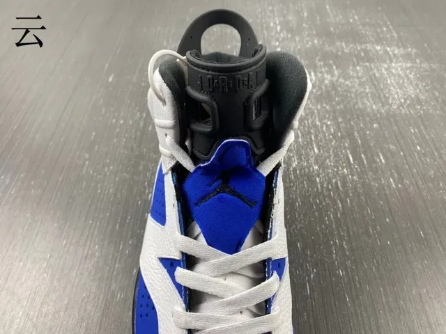 Air Jordan 6 Blanc Bleu Royal Noir Chaussures de Basketball 10