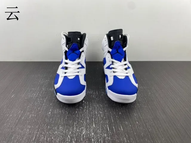 Air Jordan 6 Blanc Bleu Royal Noir Chaussures de Basketball 13