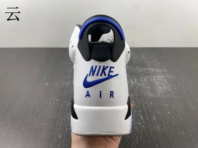 Air Jordan 6 Blanc Bleu Royal Noir Chaussures de Basketball 16