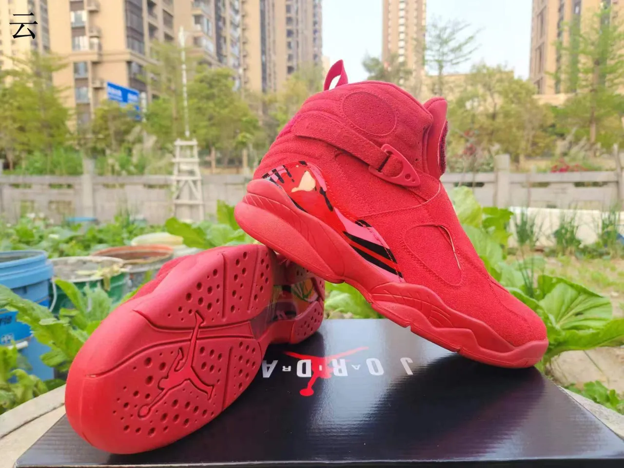 Air Jordan 8 Red Black Basketball Shoes 5