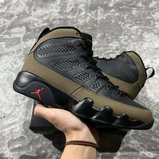 Air Jordan 9 黑色军绿篮球鞋