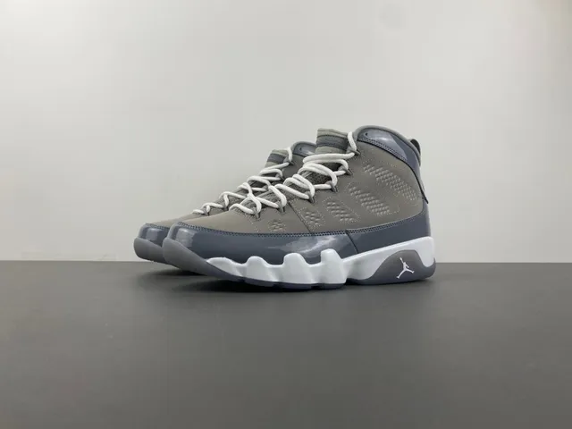 Air Jordan 9 Gray Glossy Overlay Basketball Shoes 10