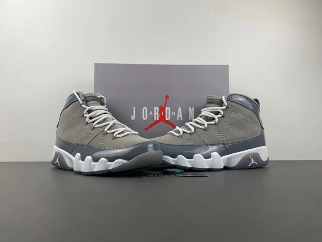 Air Jordan 9 Gray Glossy Overlay Basketball Shoes 13