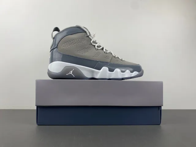 Air Jordan 9 Gray Glossy Overlay Basketball Shoes 15