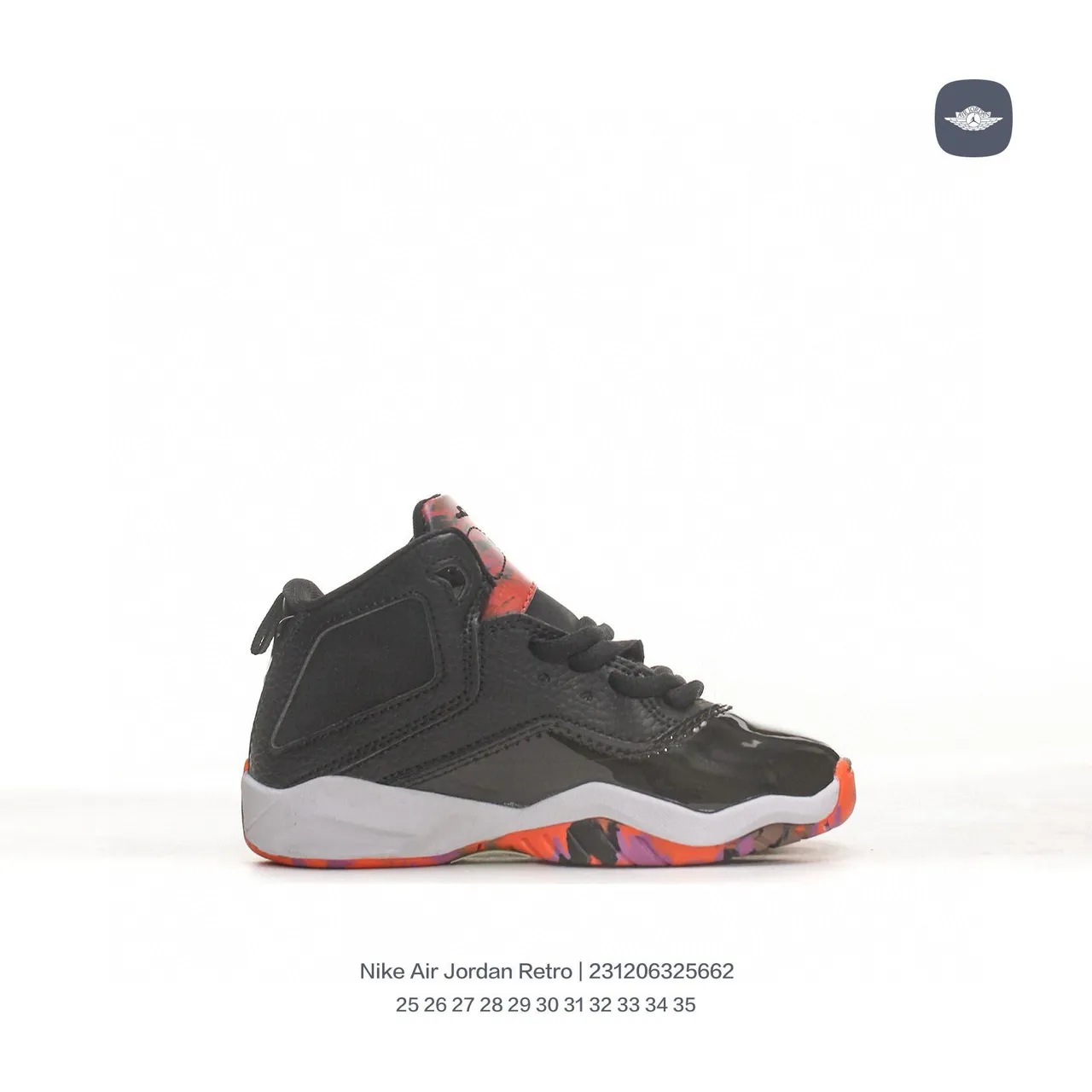 Air Jordan Retro Black Orange White Basketball Shoes 3