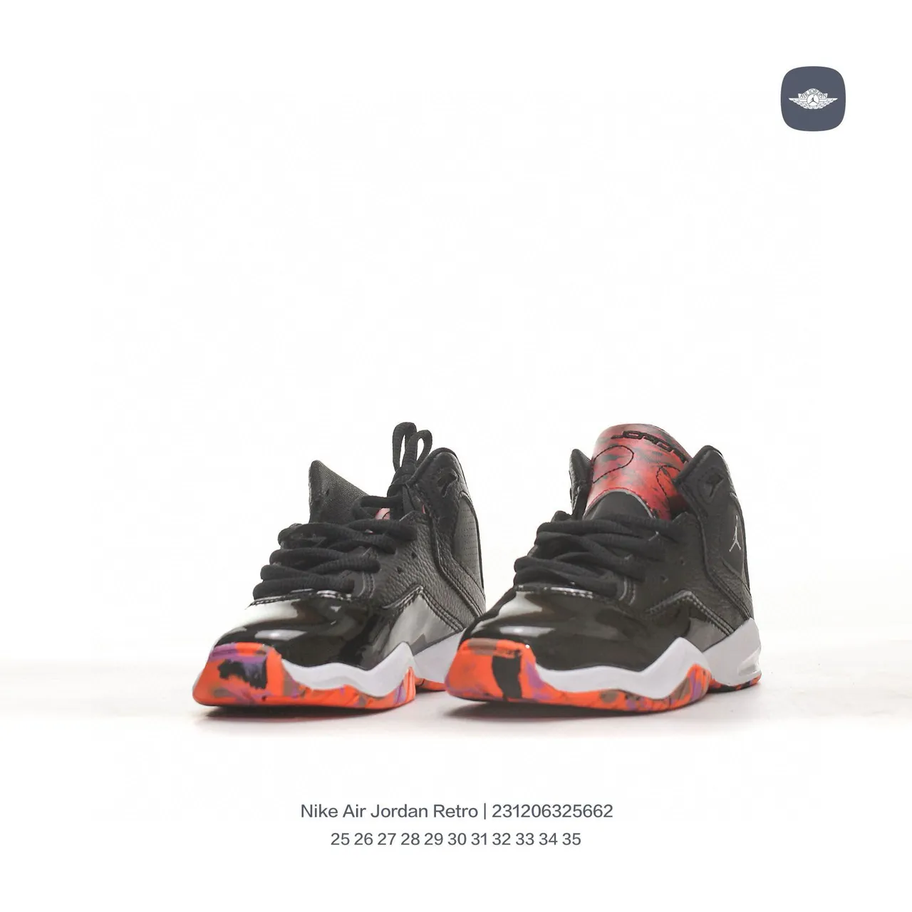Air Jordan Retro Black Orange White Basketball Shoes 4