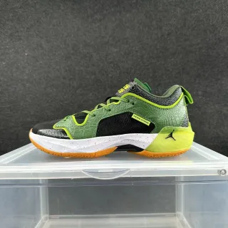 Air Jordan THE REAL GTN Green Black Croc-Embossed Leather Mesh Basketball Shoes