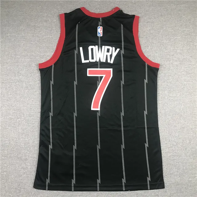 Regata Air Jordan Toronto Raptors City Edition com listras de relâmpago preto e vermelho 3
