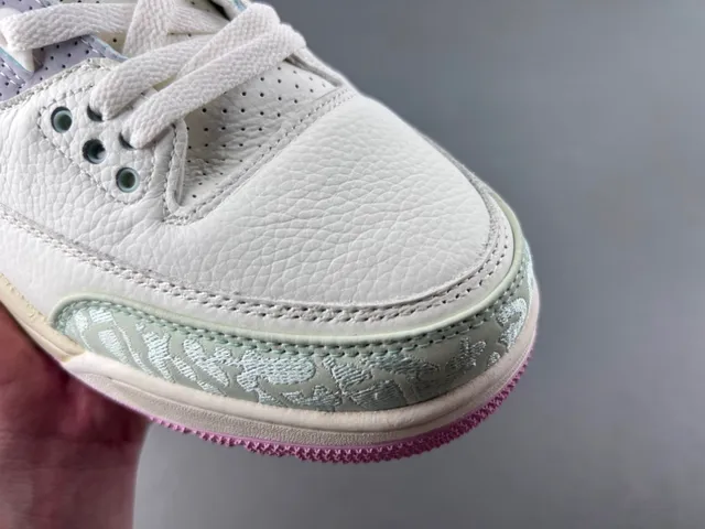 Air Jordan White Pink High-Top Elephant Print Basketball Shoes 2