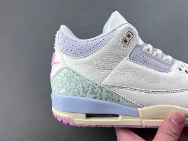 Air Jordan White Pink High-Top Elephant Print Basketball Shoes 3