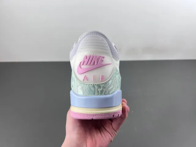 Air Jordan White Pink High-Top Elephant Print Basketball Shoes 4