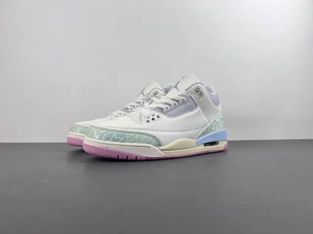 Air Jordan White Pink High-Top Elephant Print Basketball Shoes 10