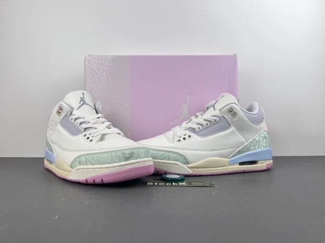 Air Jordan White Pink High-Top Elephant Print Basketball Shoes 13