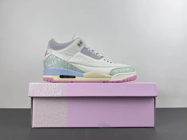 Air Jordan White Pink High-Top Elephant Print Basketball Shoes 15