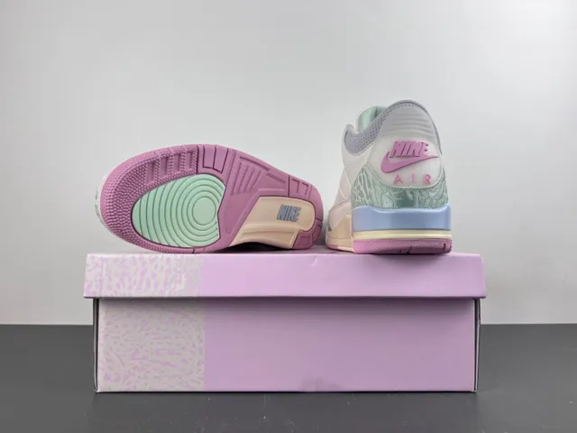 Air Jordan White Pink High-Top Elephant Print Basketball Shoes 16