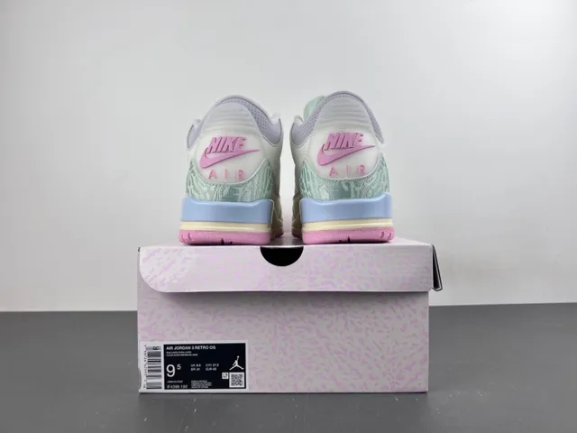 Air Jordan White Pink High-Top Elephant Print Basketball Shoes 17