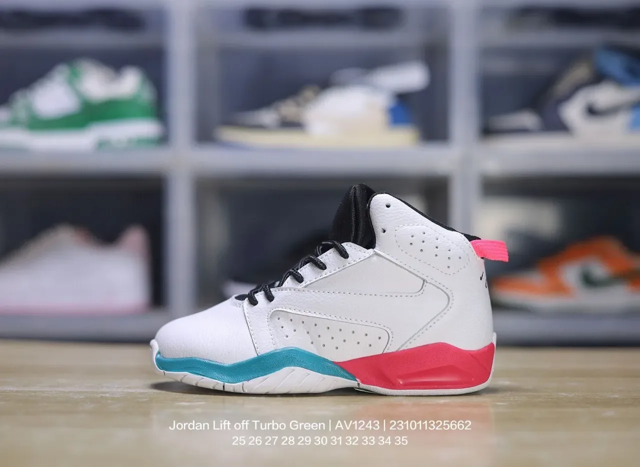 Air Jordan White Red High-Top Perforated Side Panels Sneakers 2