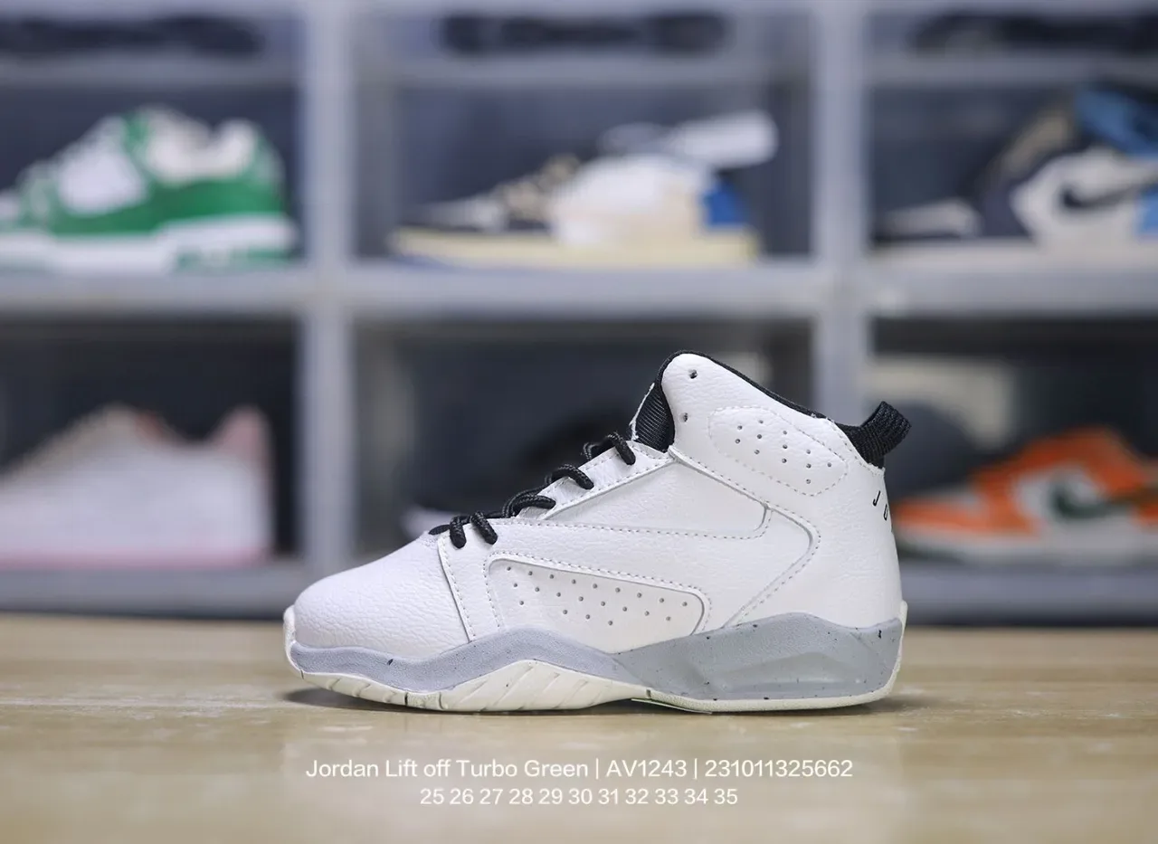 Air Jordan White Red High-Top Perforated Side Panels Sneakers 7
