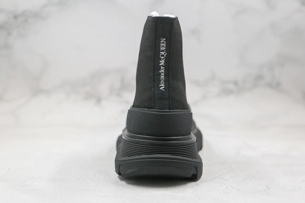 Alexander McQueen Oversized Sneaker Black Canvas Ankle Boot 3